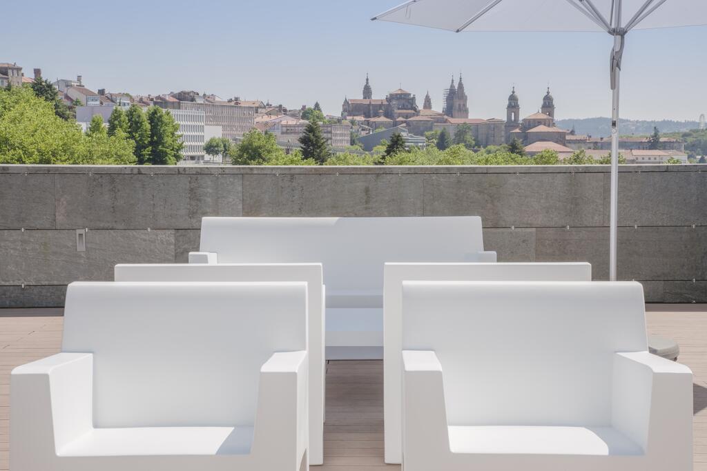NH Collection Santiago de Compostela terraza con vistas a la catedral